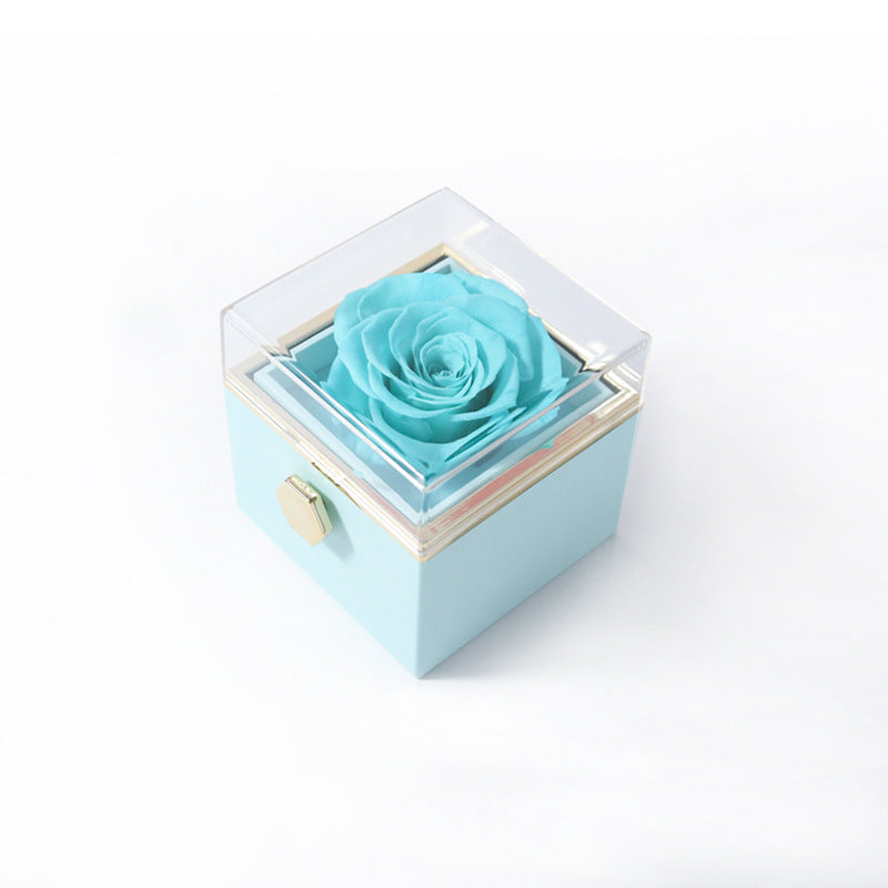 Rose Rotating Gift Box + Necklace